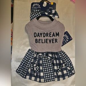 Youly the happy-go-lucky Pet Dress and Matching Bandana (XS)